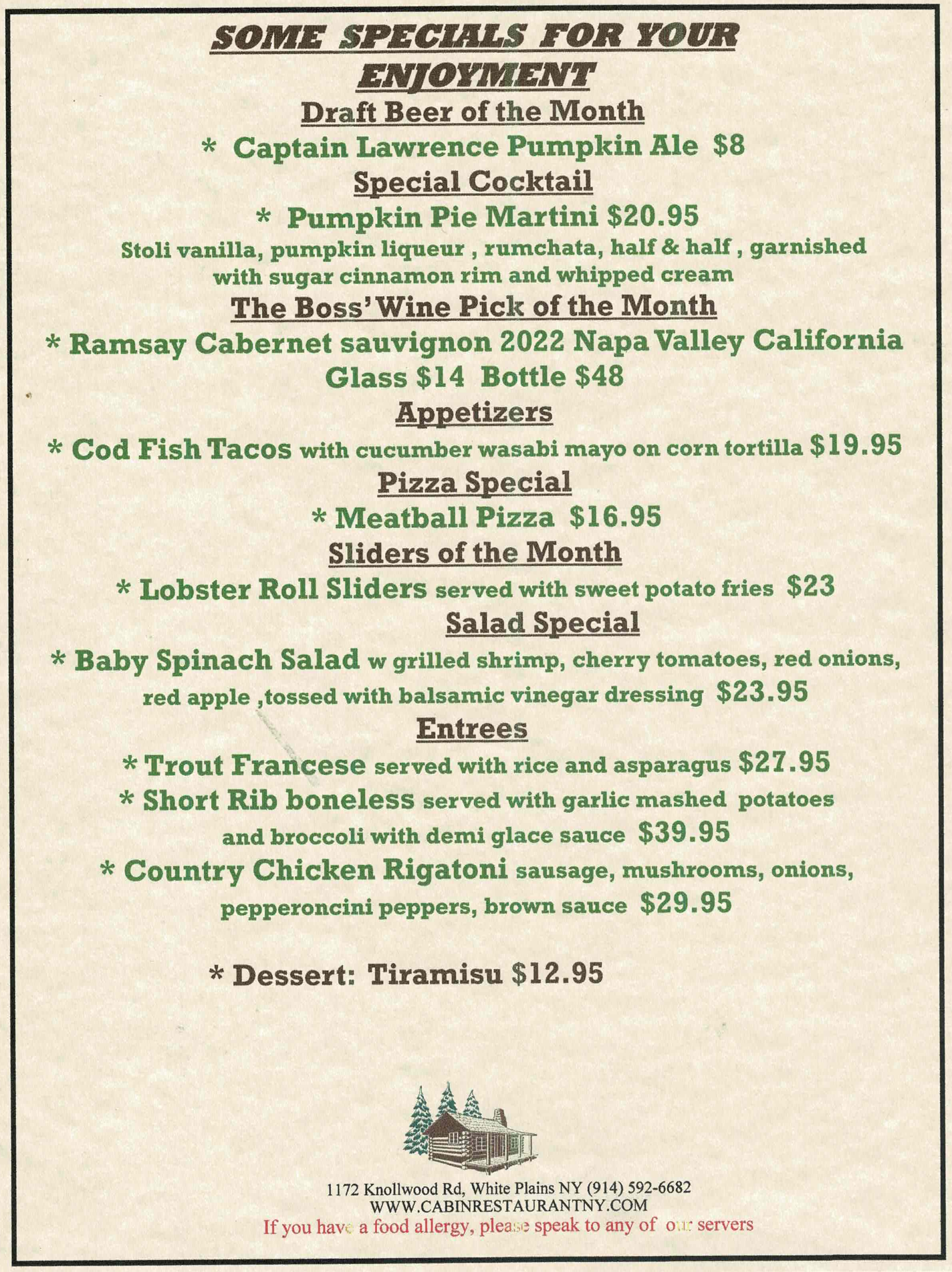 September Specials